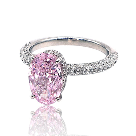 Lavender Oval Moissanite Ring - Kiira