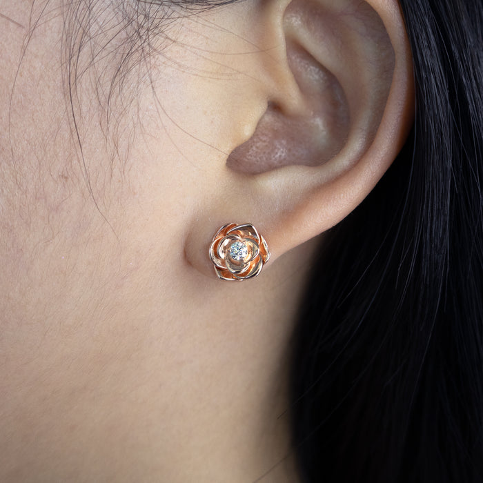 Bloom Moissanite Rose Studs - Kiira